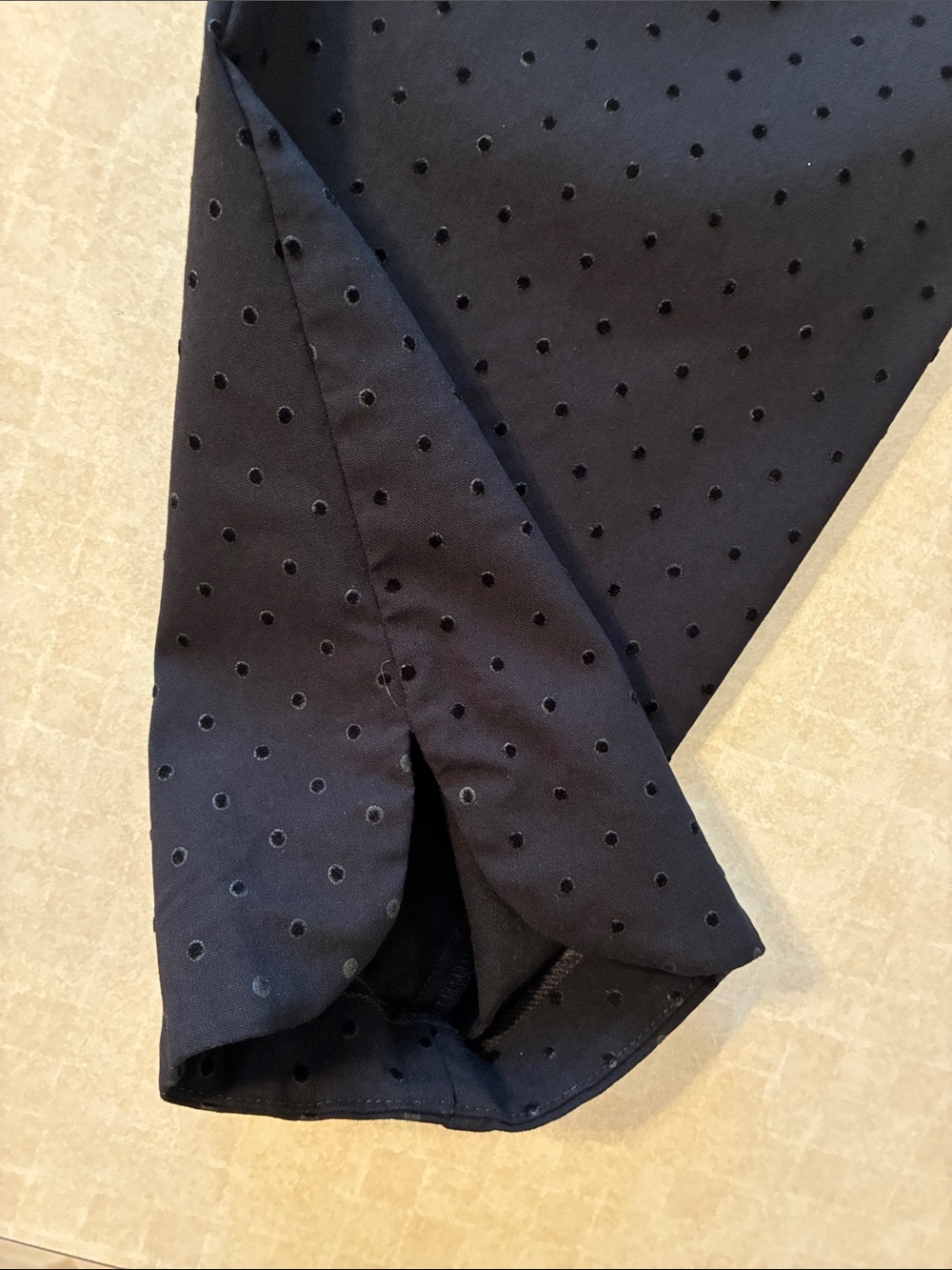 Soft Surroundings Black Textured Poka Dot Pull-On Pants LP - Picture 4 of 7